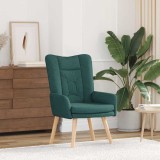 vidaXL Fotoliu de relaxare, verde &icirc;nchis, textil