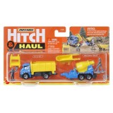Matchbox Hitch&amp;Haul Set 2 Vehicule Mbx Construction Zone Tilt N Tip Mbx Cement Trailer Scara 1:64
