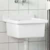 VidaXL Chiuvetă lavoar pentru montare pe perete alb 40x40x24 cm rășină 4002793