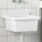 vidaXL Chiuvetă lavoar pentru montare pe perete alb 40x40x24 cm rășină 4002793