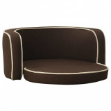 Canapea de c&acirc;ini pliabilă, maro, 76x71x30 cm, in, cu pernă
