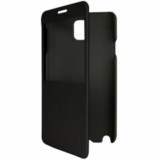 Husa Flip Carte Rock Excel S-View Samsung Galaxy Note 3 Neagra Premium