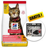 Cumpara ieftin Hill&amp;#039;s Science Plan Feline Adult Light Chicken 10 kg + Tickless Pet GRATUIT, Hill&#039;s