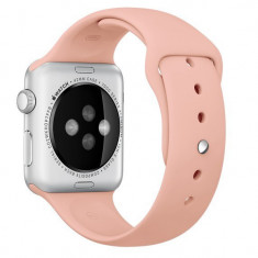 Curea iUni compatibila cu Apple Watch 1/2/3/4/5/6/7, 42mm, Silicon, Vintage Rose foto