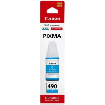 Cartus cerneala Canon GI-490 C, cyan, capacitate 70ml, pentru echipamente foto