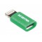 Adaptor USB Lightning tata - micro USB mama verde Valueline