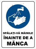 Placuta spalati-va mainile inainte de a manca