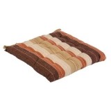 Cumpara ieftin Perna Scaun 38x38 cm Bumbac Maro Bej Dungi, Fata-Verso, Sireturi
