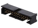 Conector IDC TE Connectivity 26 pini 2x13 THT 2,54mm negru drept