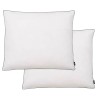 Set 2 Perne Umplutură Puf/Pene vidaXL, 70x60 cm, Microfibră, Albe, Lavabile
