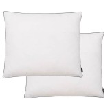 Set 2 Perne Umplutură Puf/Pene vidaXL, 70x60 cm, Microfibră, Albe, Lavabile