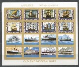 Ajman 1973 Ships, mini imperf.sheetlet, used T.017, Stampilat