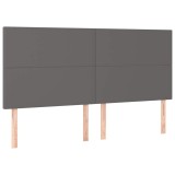 Cumpara ieftin Tablie de pat gri 200x5x118/128 cm piele ecologica