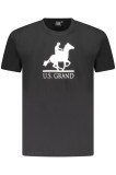U.S. Grand POLO Tricou barbati cu imprimeu, cu decoteu la baza gatului, negru, S, 2XL, 3XL, L, M, XL, U.S. GRAND POLO EQUIPMENT &amp; APPAREL