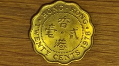 Hong Kong -bijuterie de moneda dantelata- 20 cents 1978 -Elisabeta-senzationala!