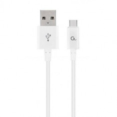 Cablu de date Gembird USB - USB-C 1m White foto