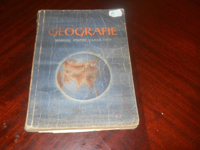 Geografie , manual Cls. V , 1962