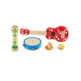Cumpara ieftin Set 5 mini instrumente muzicale de jucarie din lemn Hape