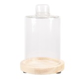 Cumpara ieftin Platou decorativ lemn sticla 11x17 cm