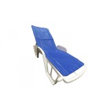 Saltea cu interior vatelina Somnart 60x190, inaltime 1 cm, pentru sezlong, doua segmente, husa impermeabila, culoare bleumarin