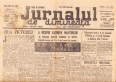 Z50 Ziarul Jurnalul de dimineata 11 mai 1946 Bucuresti foto