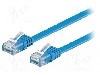 Cablu patch cord, Cat 6, lungime 1m, U/UTP, Goobay - 96401