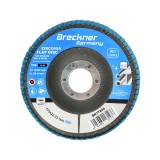 Disc lamelar cu zirconiu P80, 115 mm, pentru metal si inox, Breckner Germany