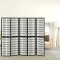 vidaXL Paravan pliabil cu 5 panouri, stil japonez, negru, 200x170 cm