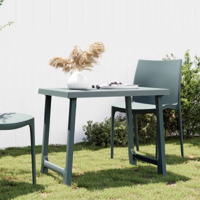 vidaXL Masă pentru camping, verde, 79x56x64 cm, PP aspect lemn 364736 foto