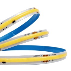 Banda LED COB alb cald, 288 LED m, 220V AC, 10m, IP20
