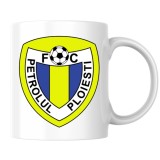 Cana alba personalizata &bdquo;F.C. Petrolul Ploiesti&rdquo; v3, INOVATIX&reg;. 330 ml