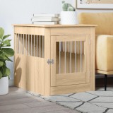 VidaXL Ladă pentru c&acirc;ini, stejar sonoma, 64,5x80x71 cm, lemn compozit