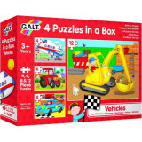 Set 4 puzzle-uri vehicule (4, 6, 8, 12 piese), Galt
