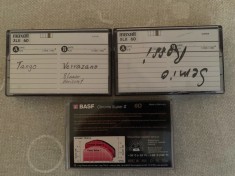 Lot 3 Casete (BASF Chrome Super II si 2 x MAXELL XL II) CrO2 - Inregistrate o singura data - 36