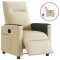 vidaXL Fotoliu rabatabil electric, crem, material textil 3324042