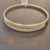 Bratara fixa placata cu aur 14K si cristale zirconia model luxury