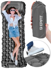 Saltea autogonflabila pentru camping, 190 x 60 x 5 cm, gri, MalTec 112760