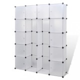 Cumpara ieftin Dulap modular cu 14 compartimente alb 37 x 146 x 180,5 cm