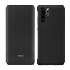 Husa Portofel Originala pentru Huawei P30 Pro Negru foto