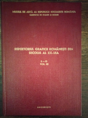 Repertoriul graficii romanesti din secolul al XX-lea, vol. III (L-O) foto