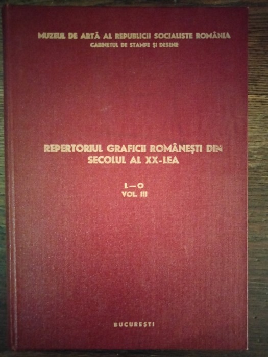 Repertoriul graficii romanesti din secolul al XX-lea, vol. III (L-O)