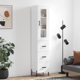 Gossi dulap inalt, alb, 34,5x34x180 cm, lemn prelucrat