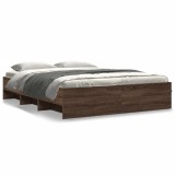 Cumpara ieftin Cadru pat fara saltea stejar maro 150x200 cm lemn prelucrat