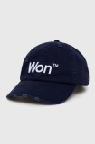 Won Hundred șapcă de baseball din bumbac culoarea albastru marin, cu imprimeu