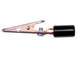 Bornă crocodil 10A neagră 7,9mm