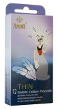 Prezervative Amor Thin, Subtiri, 12 Bucati, Lubrifiate, Protectie Maxima