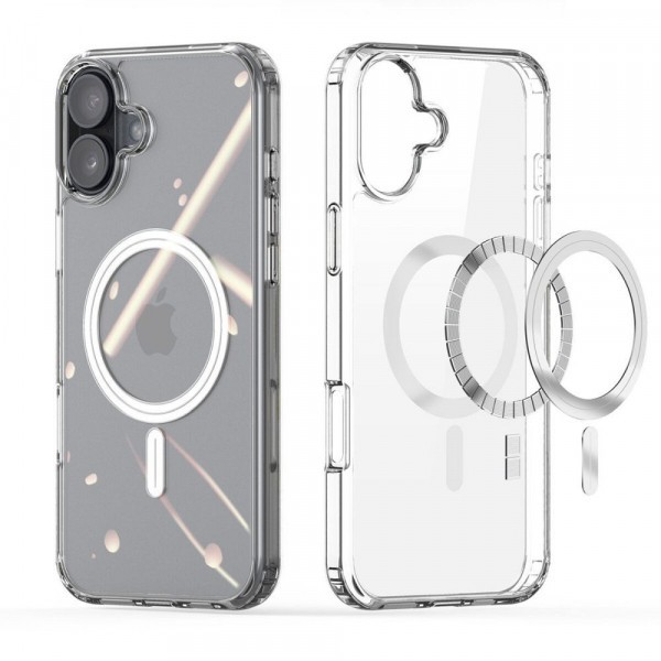 Husa MagSafe pentru Apple iPhone 16 Plus, DUX DUCIS, Clin, Transparenta