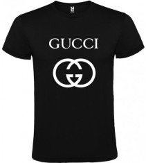 Tricou barbatesc NEGRU Gucci COD N520 foto