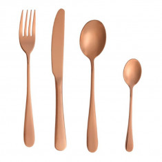 Set tacamuri 16 piese, Sottobasco Rose Gold, Brandani, inox