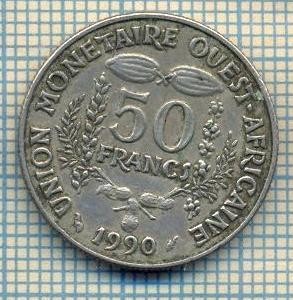 12144 MONEDA -STATELE AFRICII DE VEST-50 FRANCS -ANUL 1990 -STAREA CARE SE VEDE